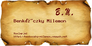 Benkóczky Milemon névjegykártya